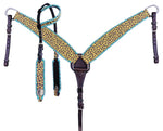Load image into Gallery viewer, TACKTICAL™ TURQUOISE LEOPARD ONE EAR TACK SET