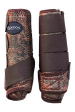 Load image into Gallery viewer, TACKTICAL™  TOOLED LEATHER SPLINT BOOTS  (PAIR)