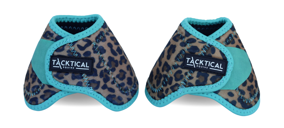 TACKTICAL™  LEOPARD & TURQUOISE BELL BOOTS