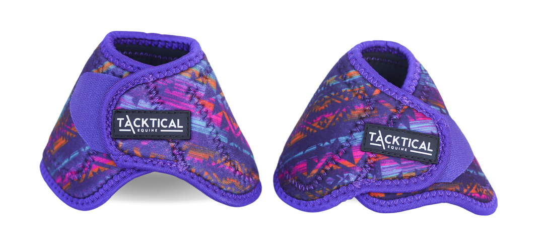 TACKTICAL™  PURPLE AZTEC BELL BOOTS  (PAIR)